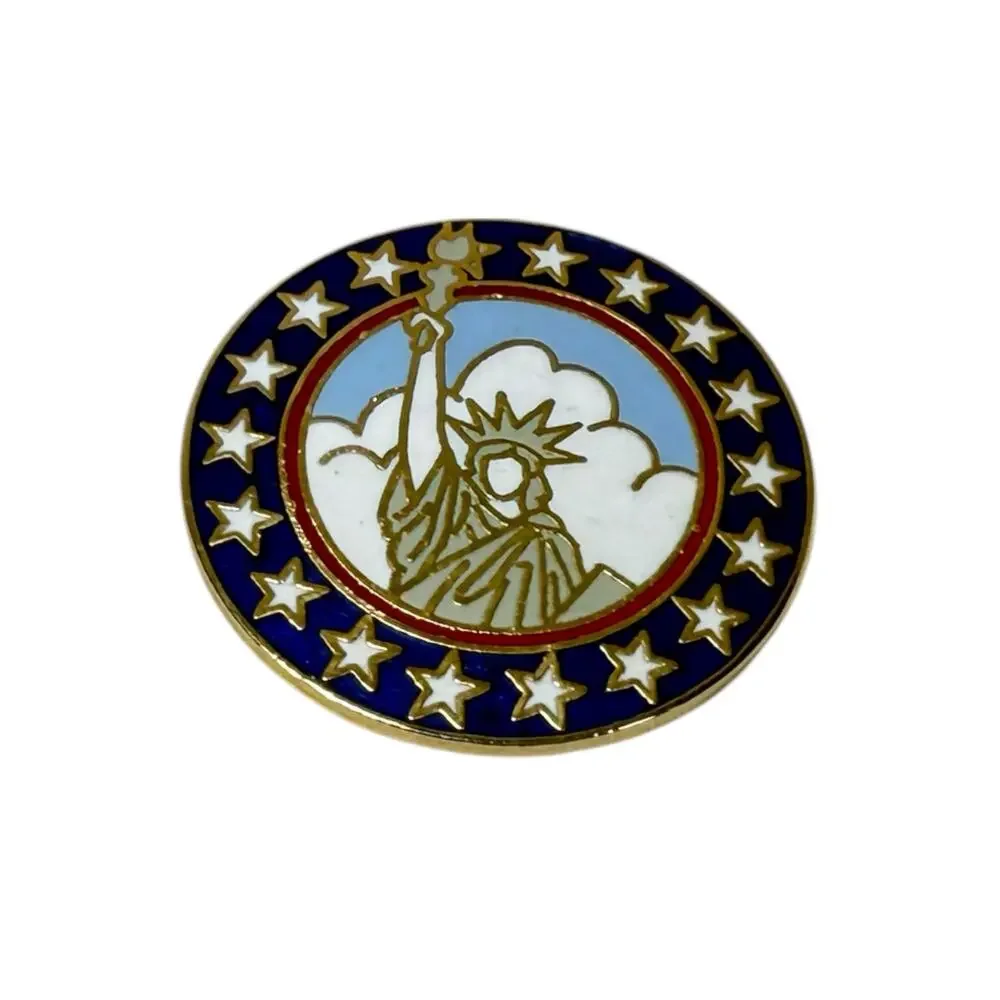 Bundle 2 America Lapel Pins In God We Trust & Statue of Liberty Souvenir Brooch